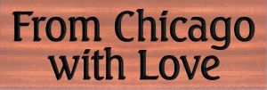 Double sided 12 X 4 Mahogany sign